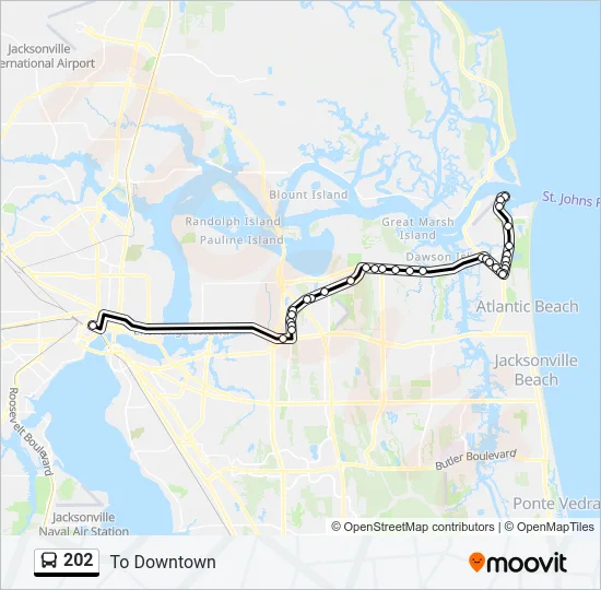 202 Bus Line Map