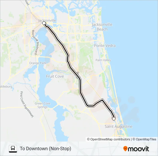 ST. JOHNS Bus Line Map