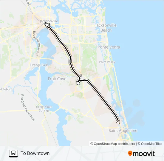 ST. JOHNS Bus Line Map