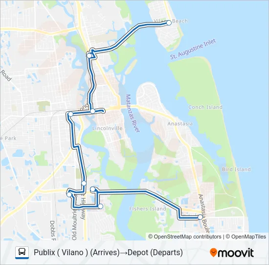 BLUE LINE Bus Line Map