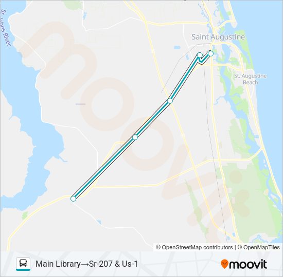 TEAL LINE Bus Line Map