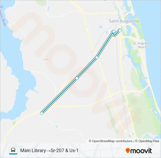 TEAL LINE Bus Line Map