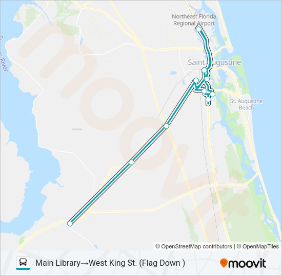 TEAL LINE Bus Line Map