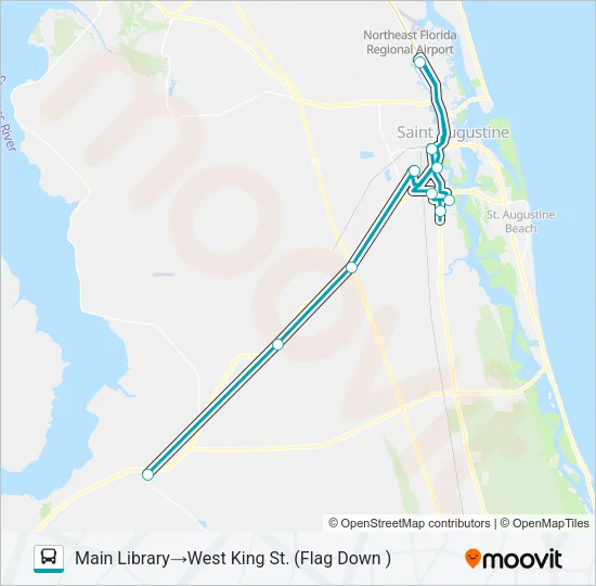 TEAL LINE Bus Line Map
