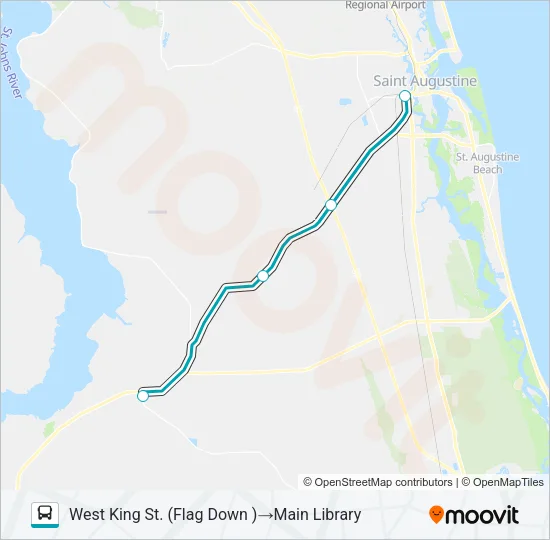 TEAL LINE Bus Line Map