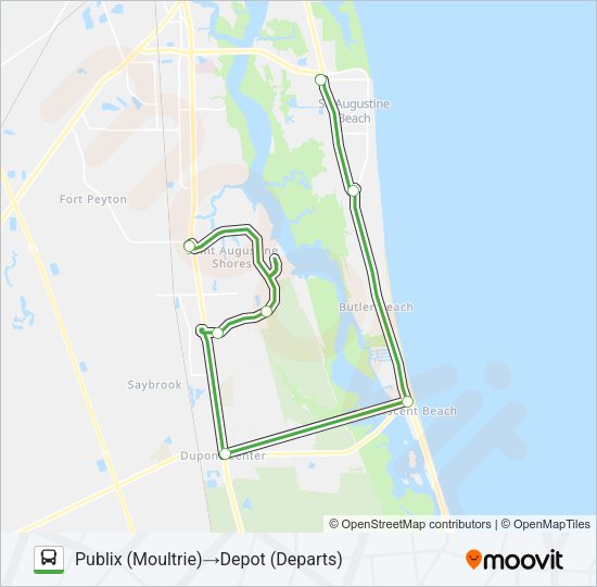 GREEN LINE Bus Line Map