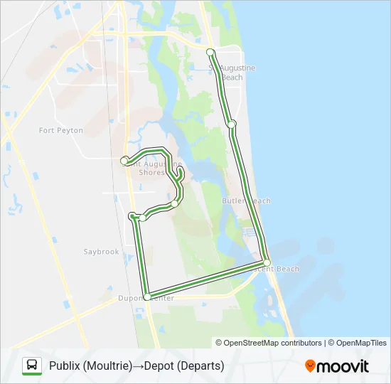 GREEN LINE Bus Line Map