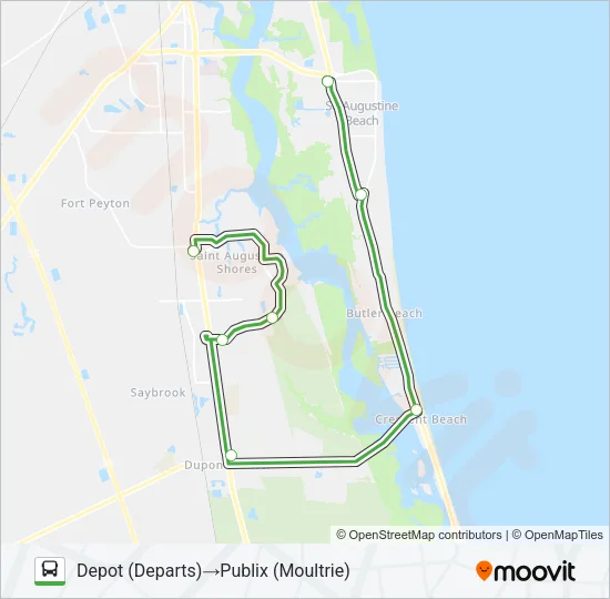 GREEN LINE Bus Line Map