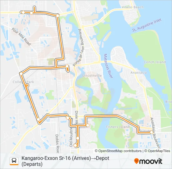 ORANGE LINE Bus Line Map