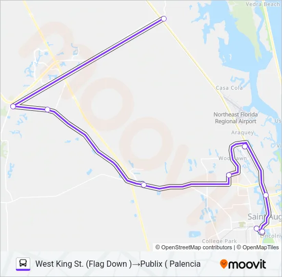 PURPLE LINE Bus Line Map