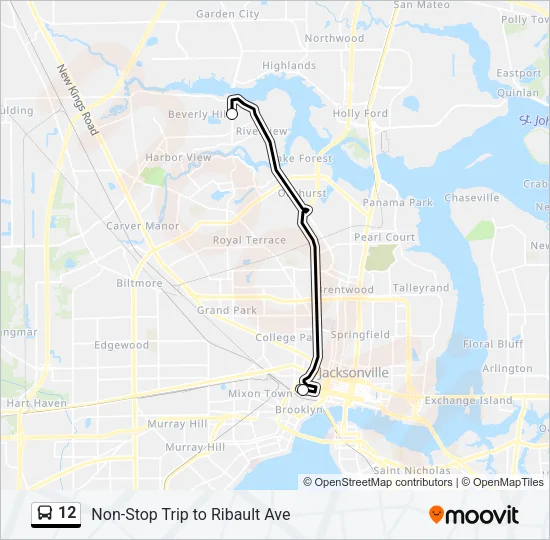 12 Bus Line Map