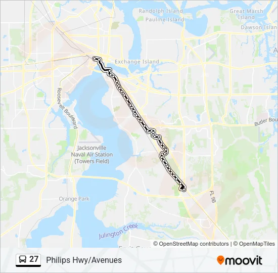 27 Bus Line Map