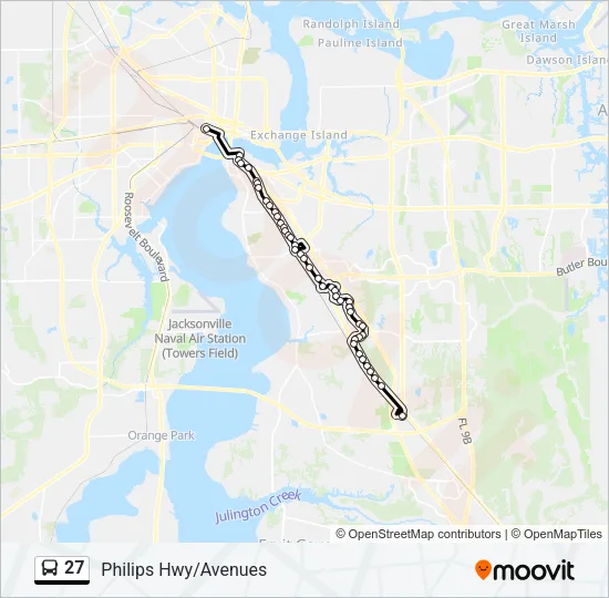 27 Bus Line Map