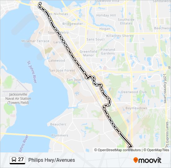 27 Bus Line Map