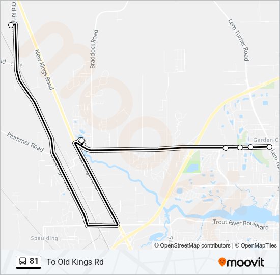 81 Bus Line Map