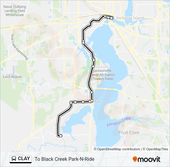 CLAY Bus Line Map