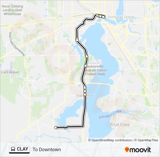 CLAY Bus Line Map
