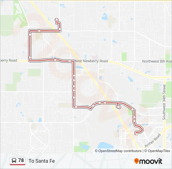78 Bus Line Map