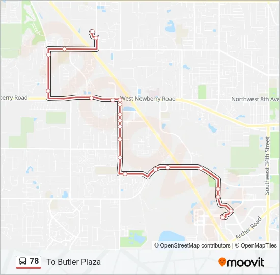 78 Bus Line Map