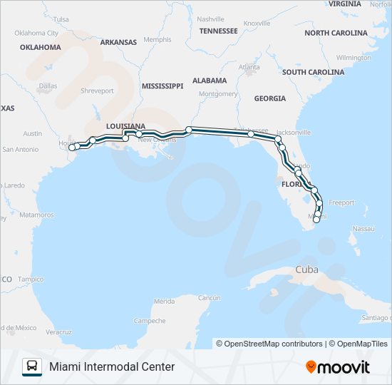 GREYHOUND US0799 Bus Line Map