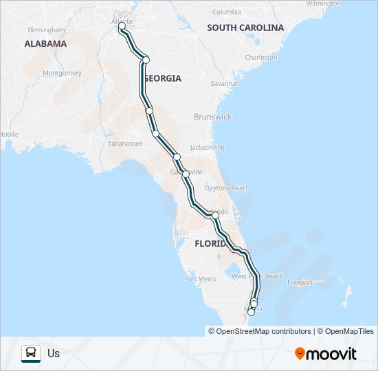 GREYHOUND US0630 bus Line Map