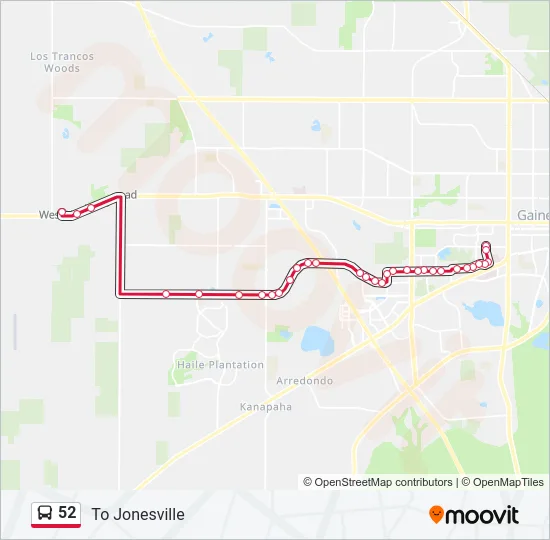 52 Bus Line Map