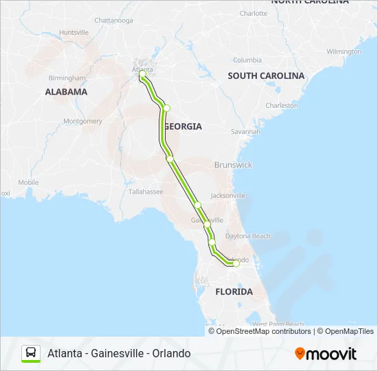 FLIXBUS 2451 Bus Line Map
