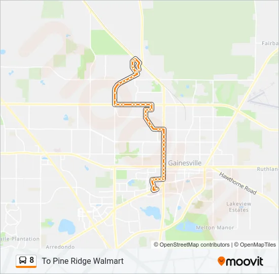 8 Bus Line Map