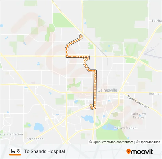 8 Bus Line Map