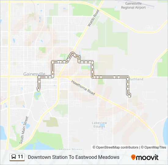 11 Bus Line Map