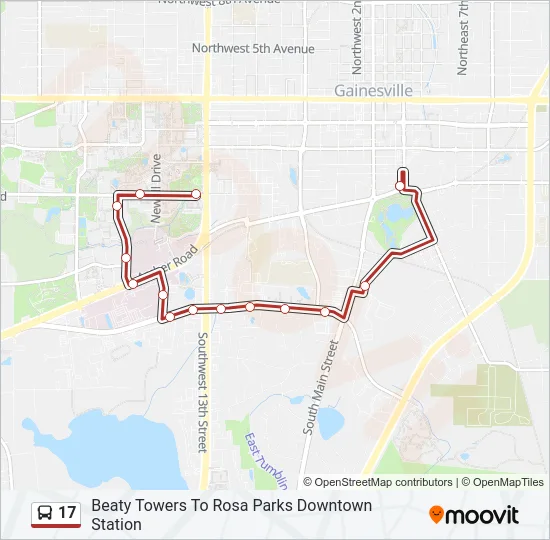 17 Bus Line Map