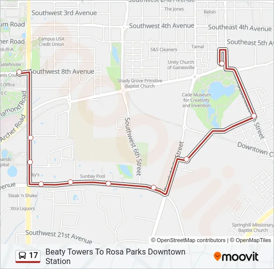 17 Bus Line Map