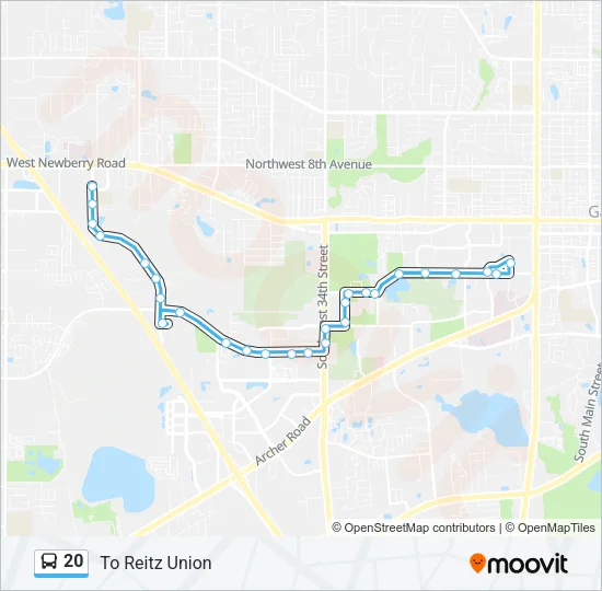 20 Bus Line Map