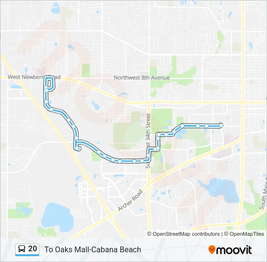 20 Bus Line Map