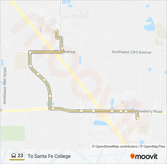 23 Bus Line Map