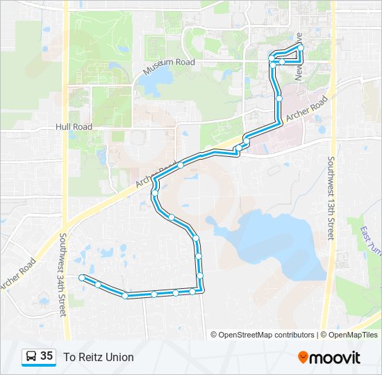 35 bus Line Map