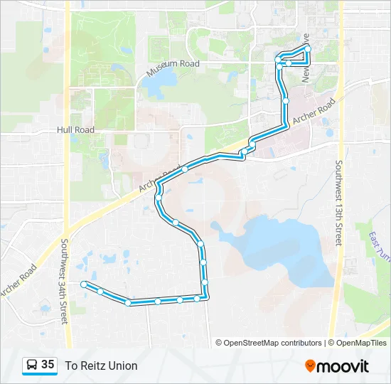 35 Bus Line Map