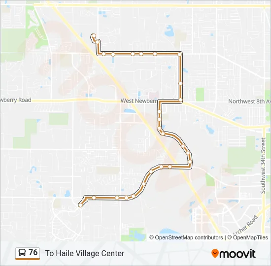 76 Bus Line Map