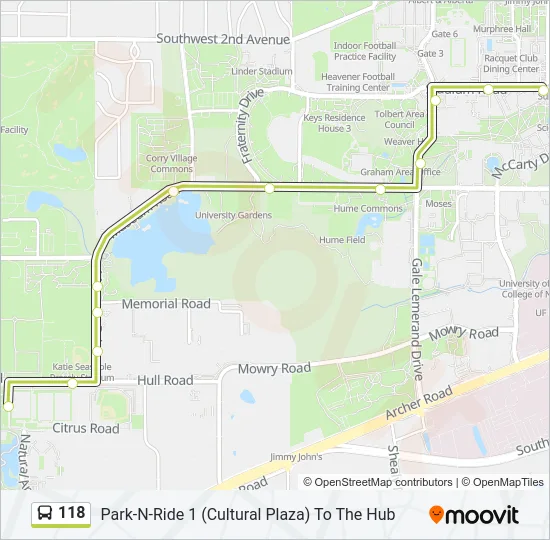 118 Bus Line Map