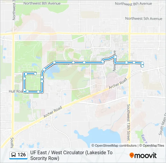 126 Bus Line Map
