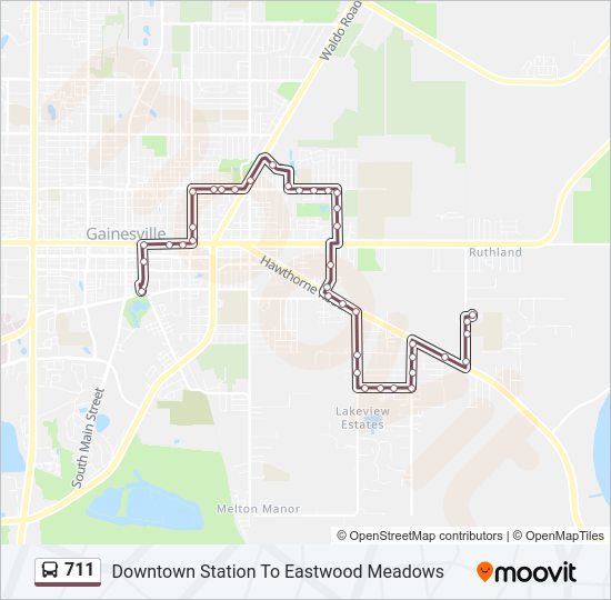 711 Bus Line Map