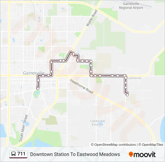 711 Bus Line Map