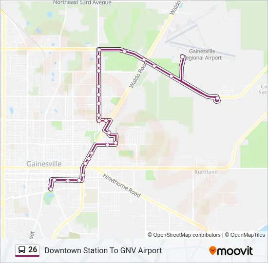 26 Bus Line Map