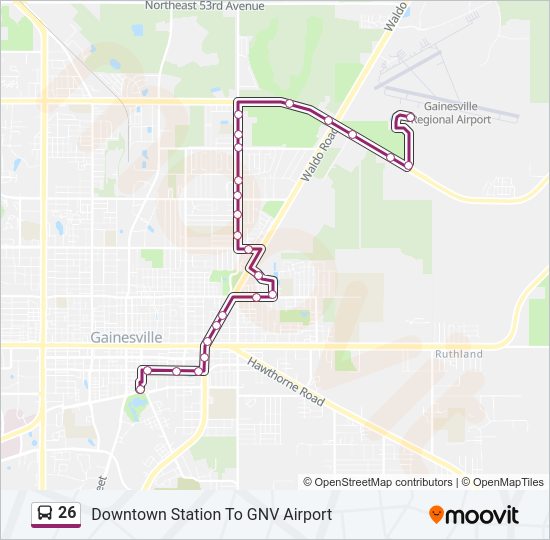 26 Route: Schedules, Stops & Maps - To Downtown Station (Updated)