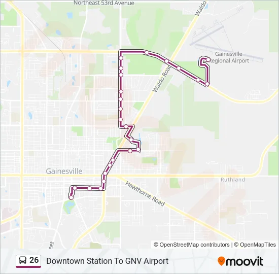 26 Bus Line Map