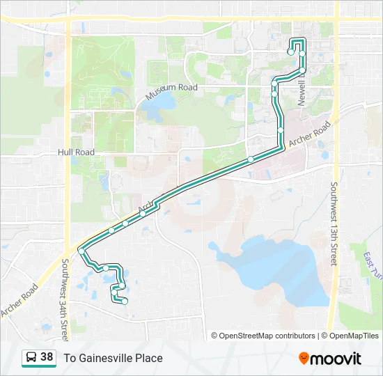 38 Bus Line Map