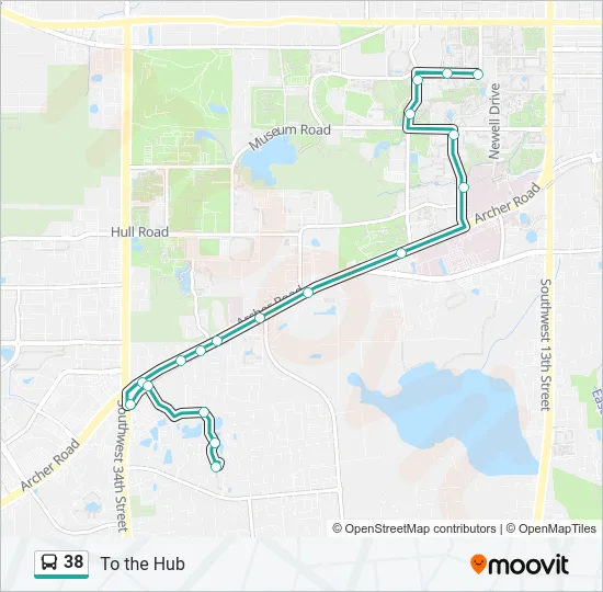 38 Bus Line Map
