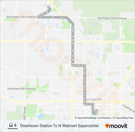 6 Bus Line Map