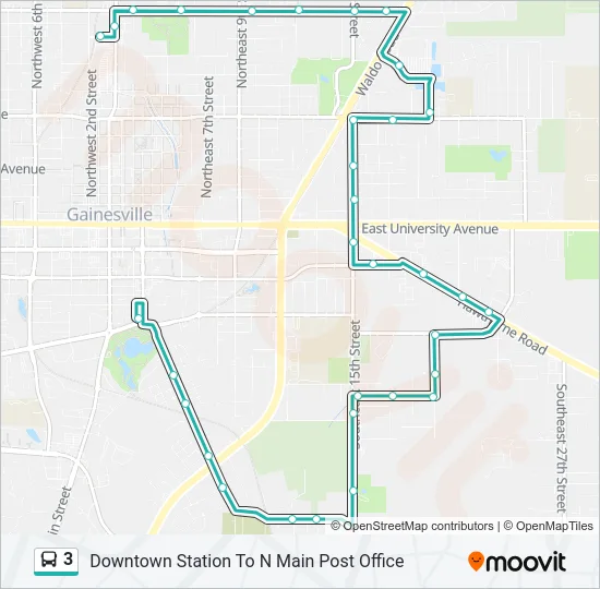 3 Bus Line Map