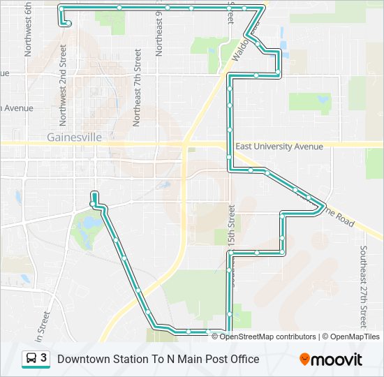 3 bus Line Map